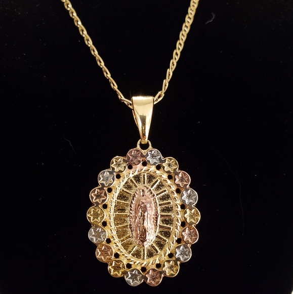 IItalian 18kt gold plated tricolor Guadelupe - Picture 2 of 10